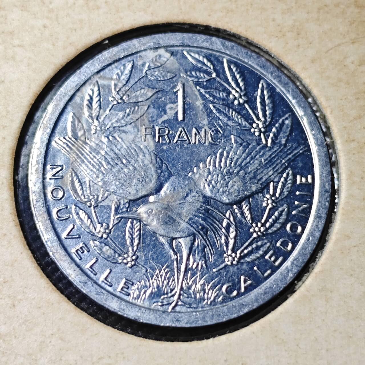 KK钱币收藏小铺 第382期  2月预留时间 周末发货  1989新喀里多尼亚1法郎