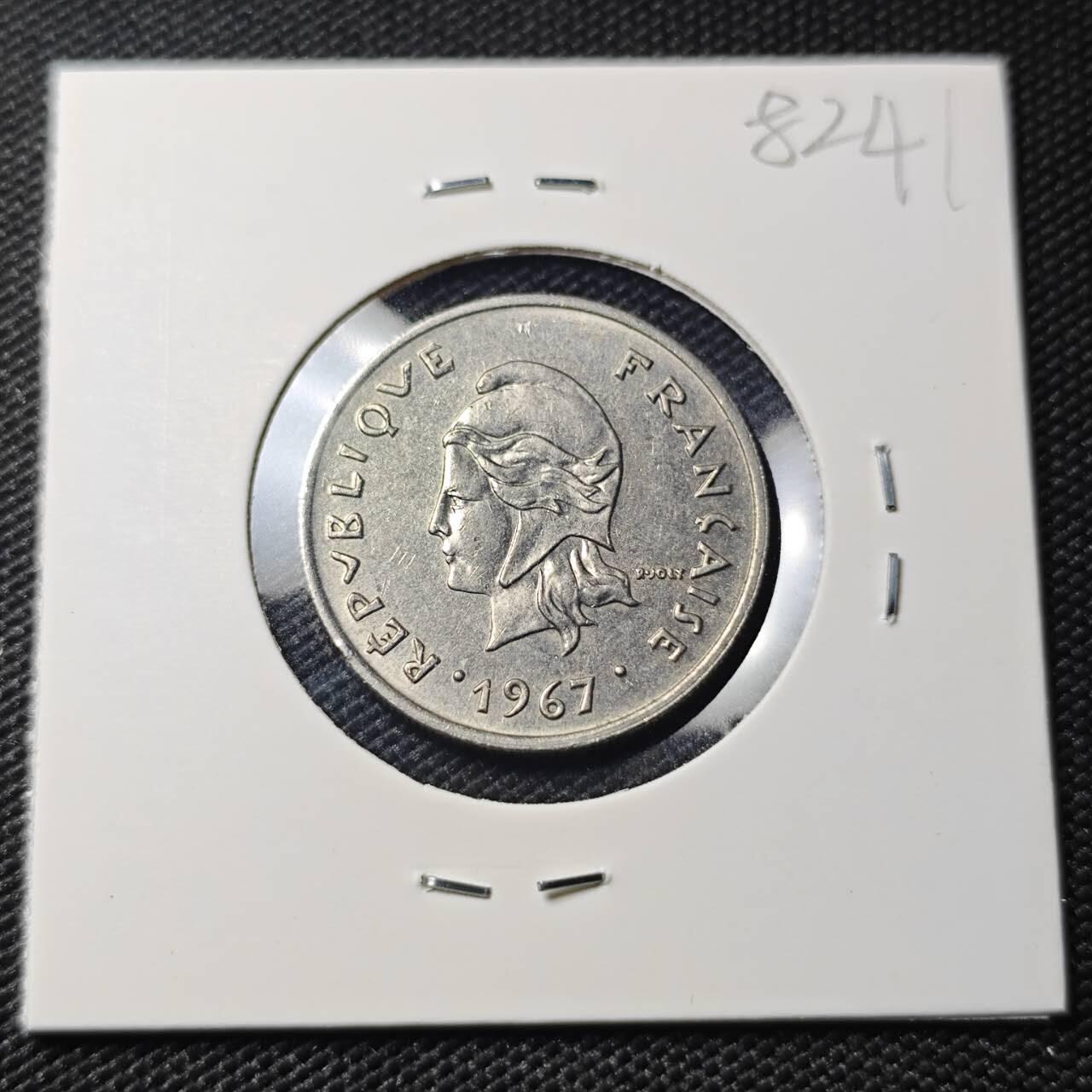 KK钱币收藏小铺 第382期  2月预留时间 周末发货 1967新喀里多尼亚10法郎