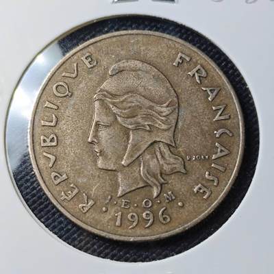 KK钱币收藏小铺 第382期  2月预留时间 周末发货 -   1996新喀里多尼亚100法郎