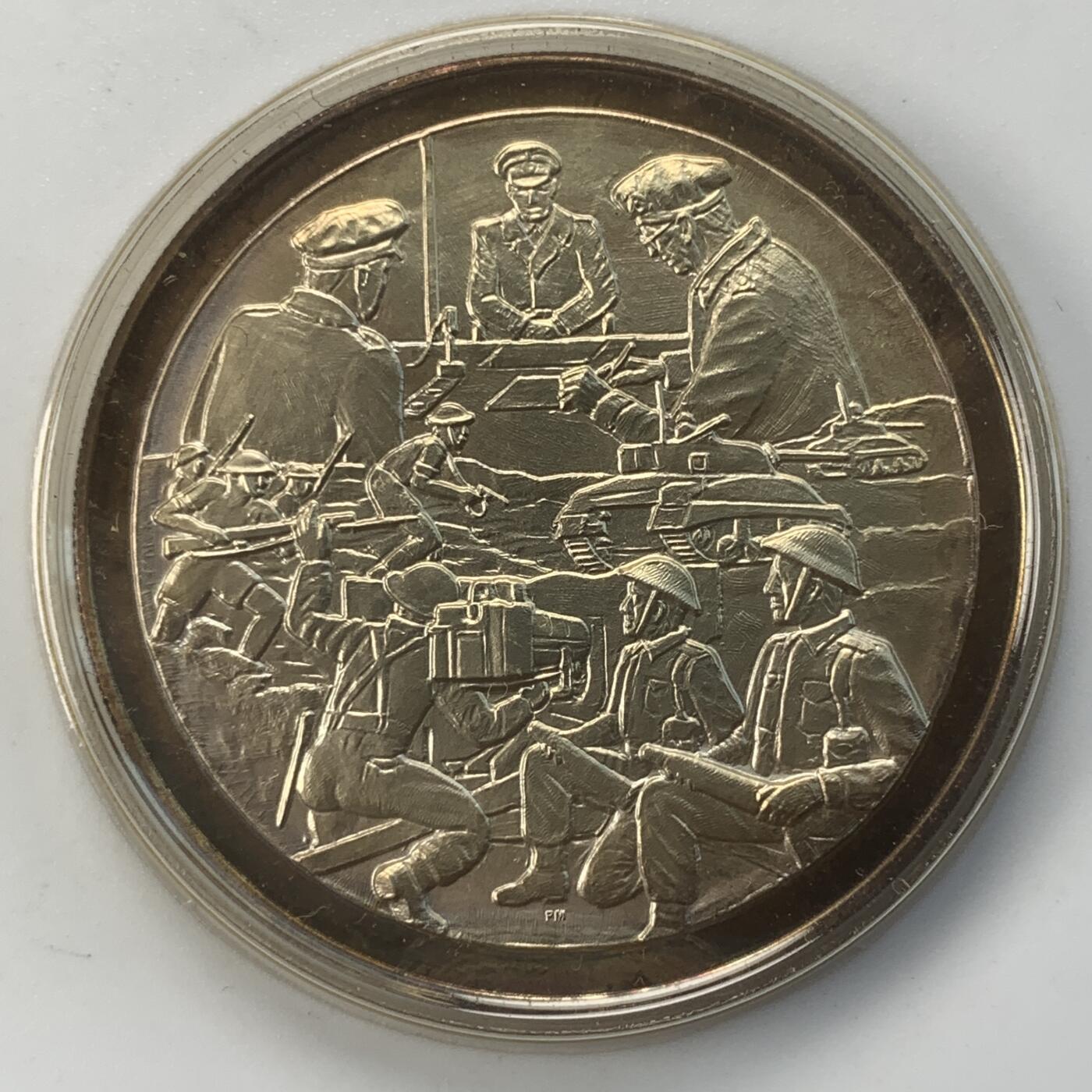 掌中浮雕-藏着的欧洲第046场 1976年英国陆军元帅二战名将蒙哥马利纪念银章，38.56mm，28.7g，原盒带标签