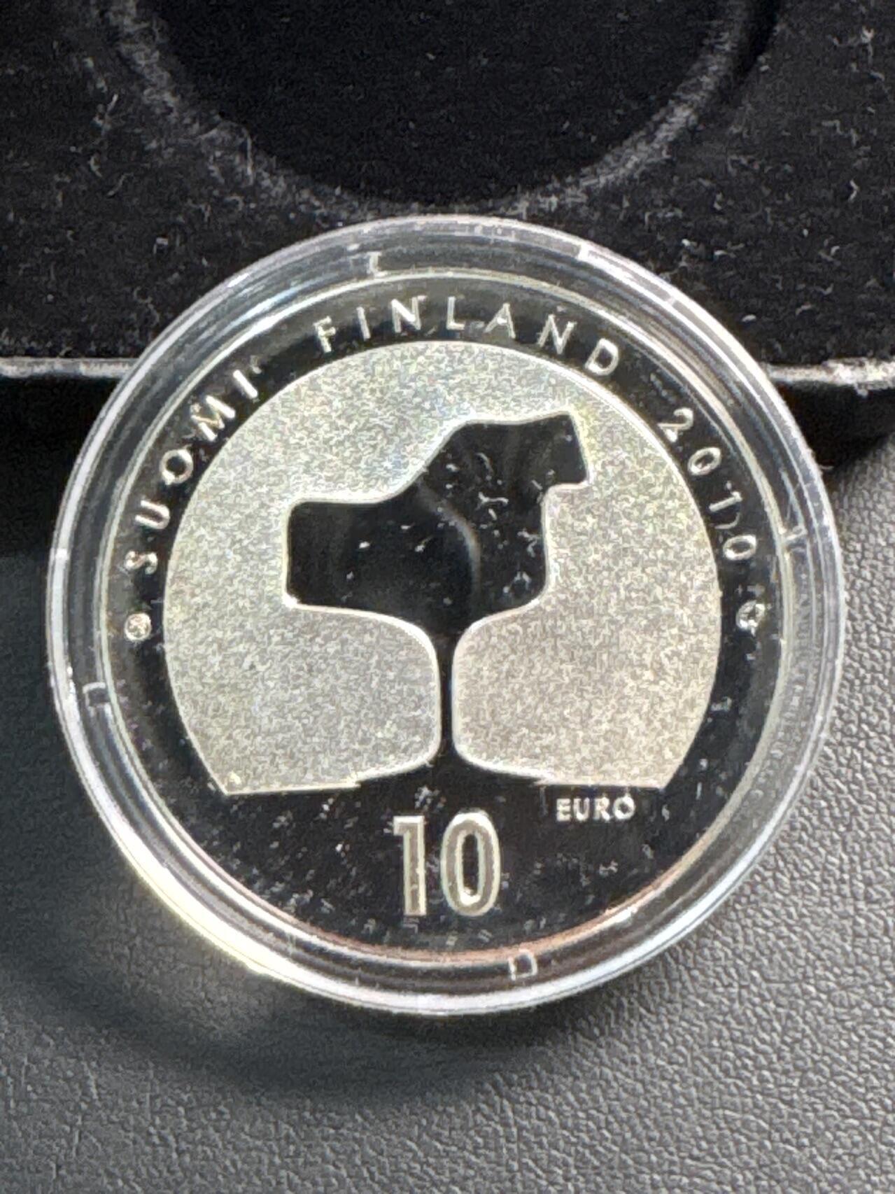 ❤️【币观天下】❤️ 第335期钱币拍卖- 2025.12.19周五晚上6点半场-长期征集拍品 原厂盒证芬兰2010年著名建筑设计师埃罗·沙里宁诞辰100周年精制纪念银币925银25.5克直径38.6毫米