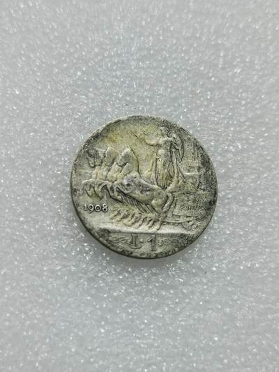 天下钱庄专场欢迎参拍 - 意大利胜利马车1里拉银币