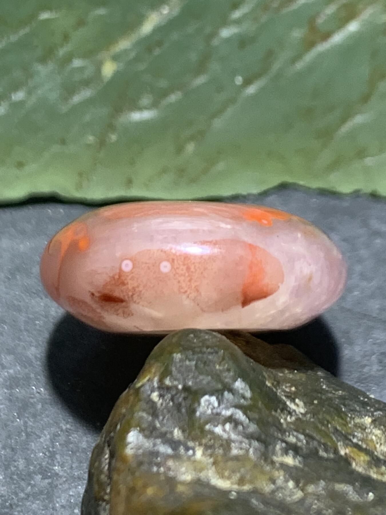 精美川料南红玛瑙冰飘柿子红小平安扣一个，