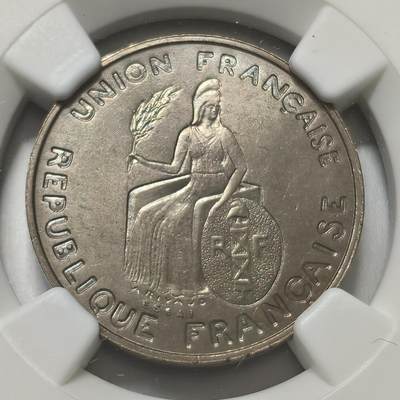 老蟹的宝藏🏴‍☠️ V - NGC MS64 1948年卡勒多尼亚1法郎样币