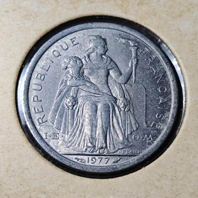 KK钱币收藏小铺 第382期  2月预留时间 周末发货 -  1977新喀里多尼亚1法郎
