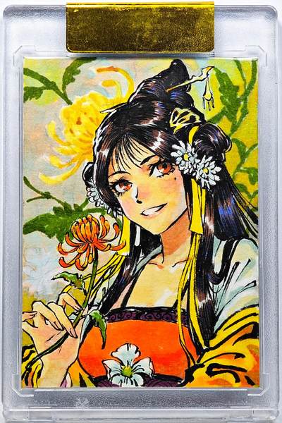 白泽拍卖卡牌手绘专场第30期（白金之夜 跨年大拍） - 2024 启读手绘卡 聊斋 黄英 胡家宁绘 官封卡砖