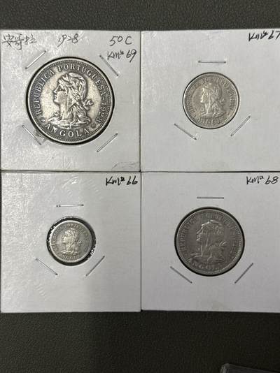 ❤️【币观天下】❤️ 第335期钱币拍卖- 2025.12.19周五晚上6点半场-长期征集拍品 - 葡属安哥拉1927年版4枚全套