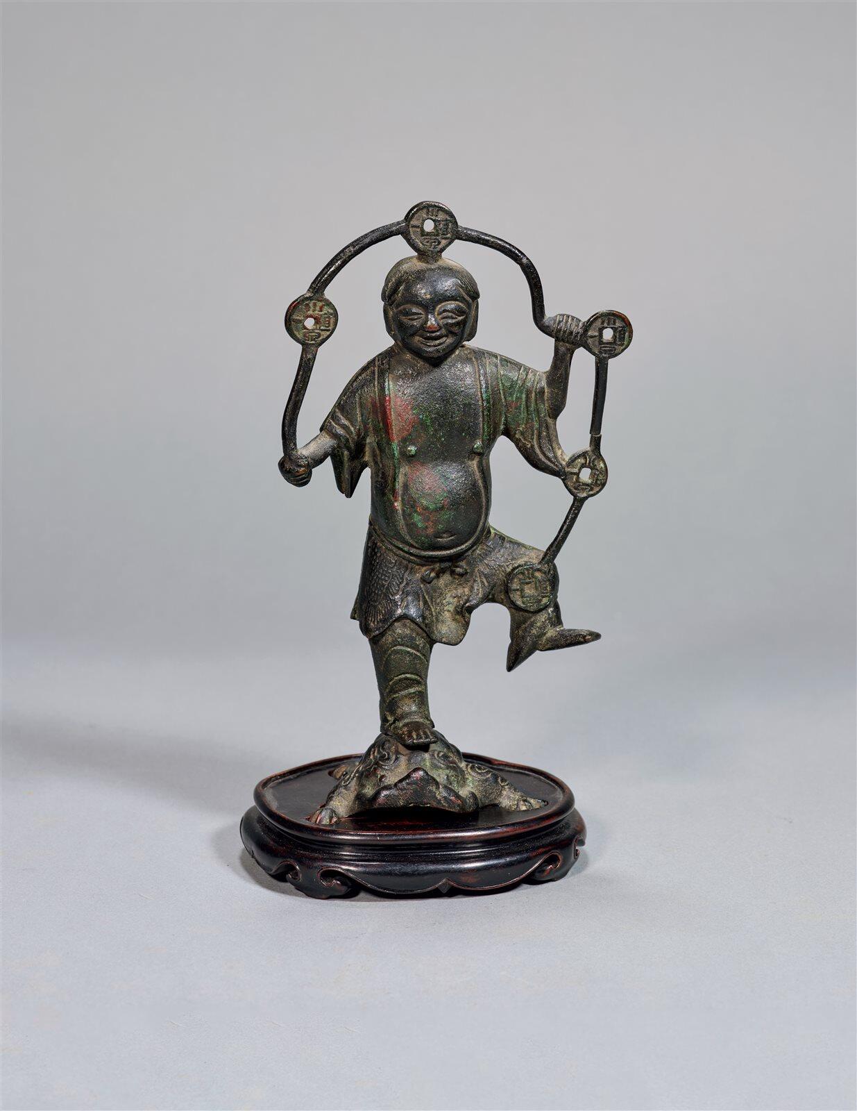 中贸圣佳2025年秋季拍卖会 争辉 中国历代古钱 清 刘海戏金蟾耍钱铜像 20.7mm