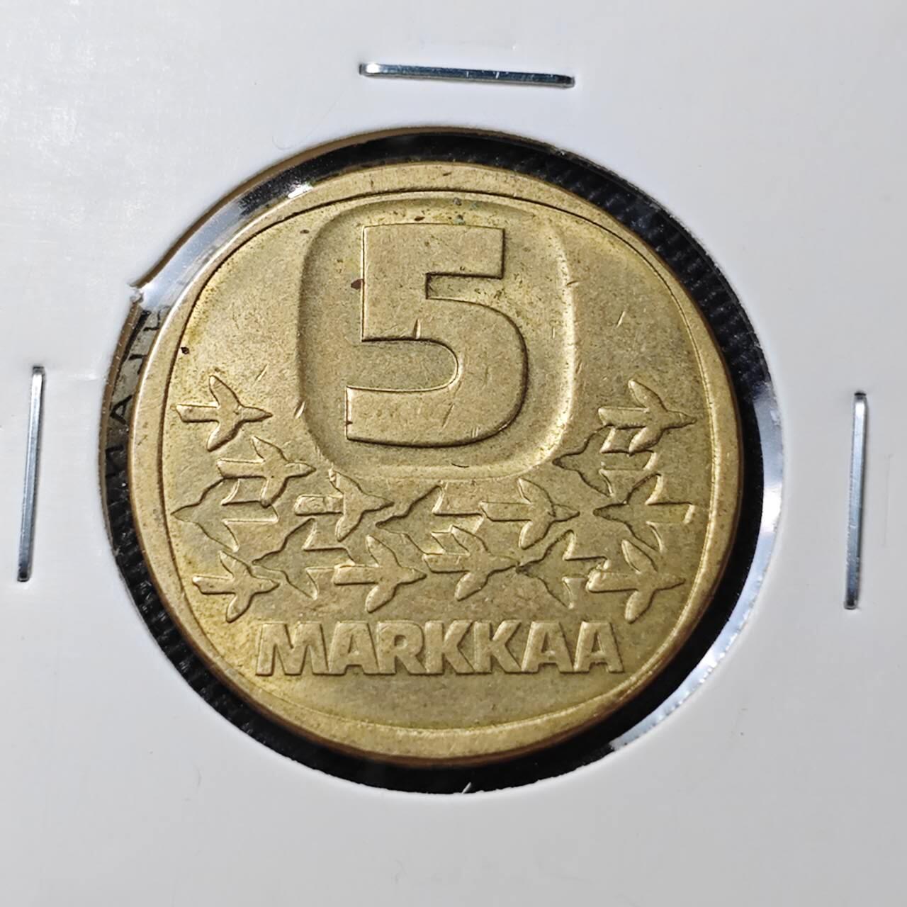 KK钱币收藏小铺 第382期  2月预留时间 周末发货  1984芬兰5马克 破冰船