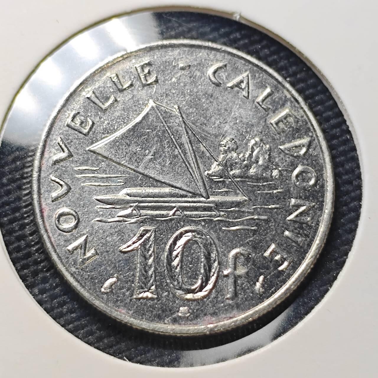 KK钱币收藏小铺 第382期  2月预留时间 周末发货  1991新喀里多尼亚10法郎