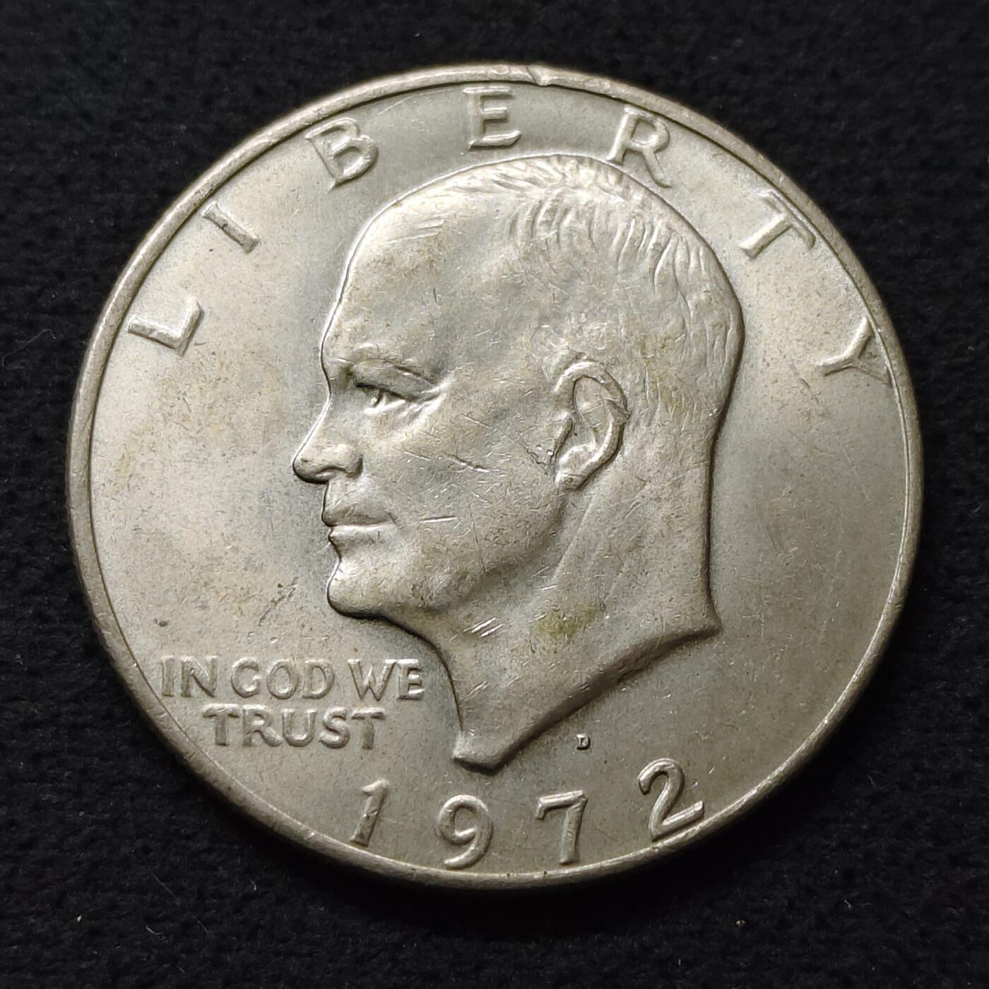 【全场包邮】纯粹捡漏拍486场（免费代拍第23场） 美国1972年1元-艾森豪威尔