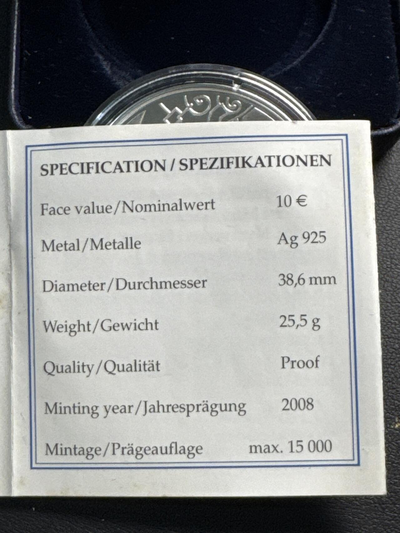 ❤️【币观天下】❤️ 第335期钱币拍卖- 2025.12.19周五晚上6点半场-长期征集拍品 原厂盒证芬兰2008年著名作家米卡·瓦尔塔里诞辰100周年精制纪念银币925银25.5克直径38.6毫米