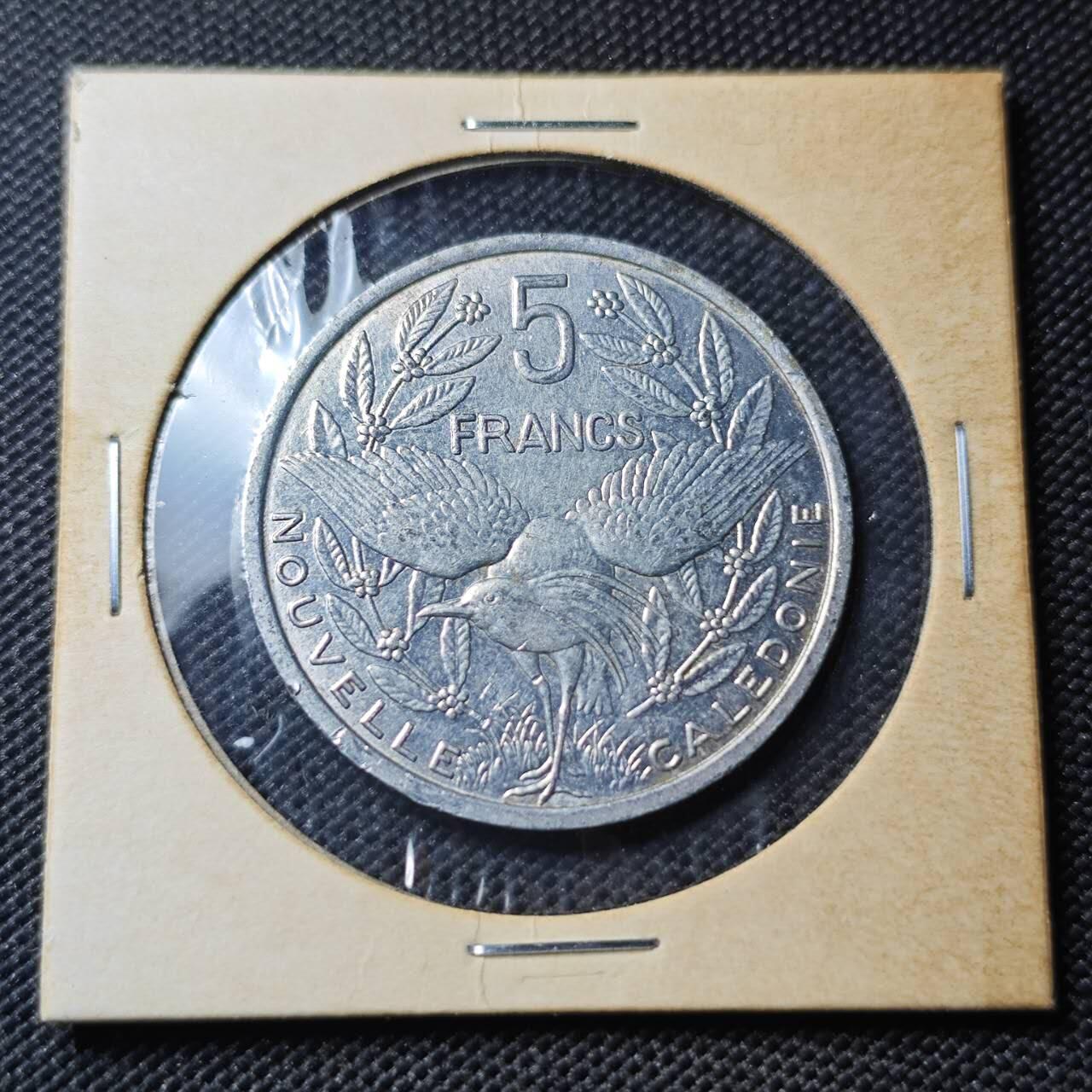 KK钱币收藏小铺 第382期  2月预留时间 周末发货  1986新喀里多尼亚5法郎