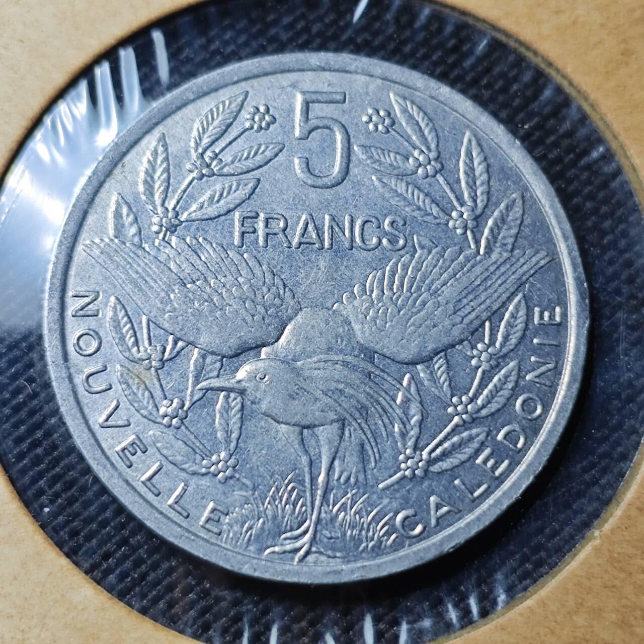 KK钱币收藏小铺 第382期  2月预留时间 周末发货  1989新喀里多尼亚5法郎