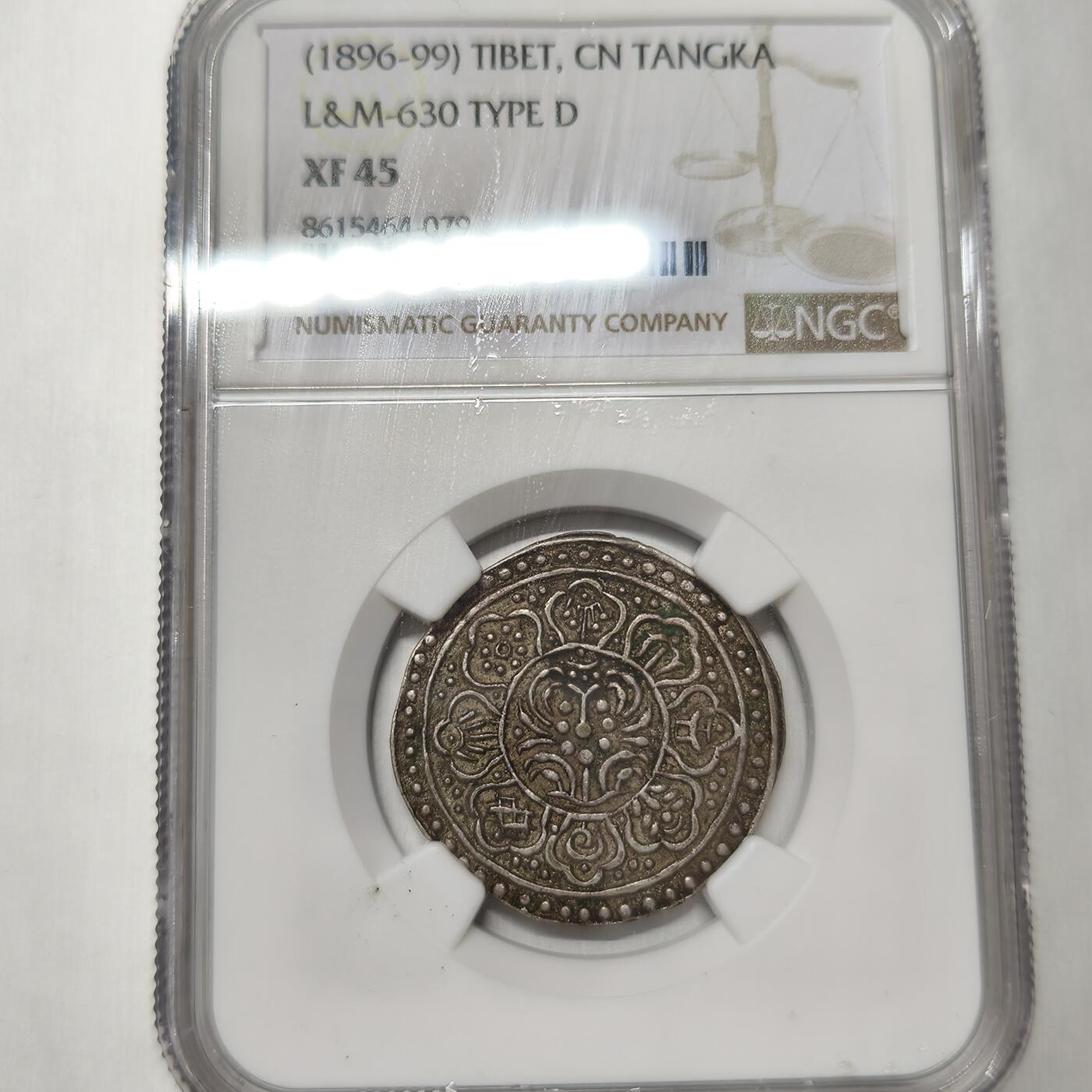 老蟹的宝藏🏴‍☠️ V NGC XF45 1896-99中国地方尼泊尔制型银币