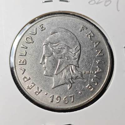 KK钱币收藏小铺 第382期  2月预留时间 周末发货 - 1967新喀里多尼亚50法郎