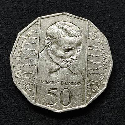 【全场包邮】纯粹捡漏拍486场（免费代拍第23场） - 澳大利亚1995年50分二战结束50周年纪念币