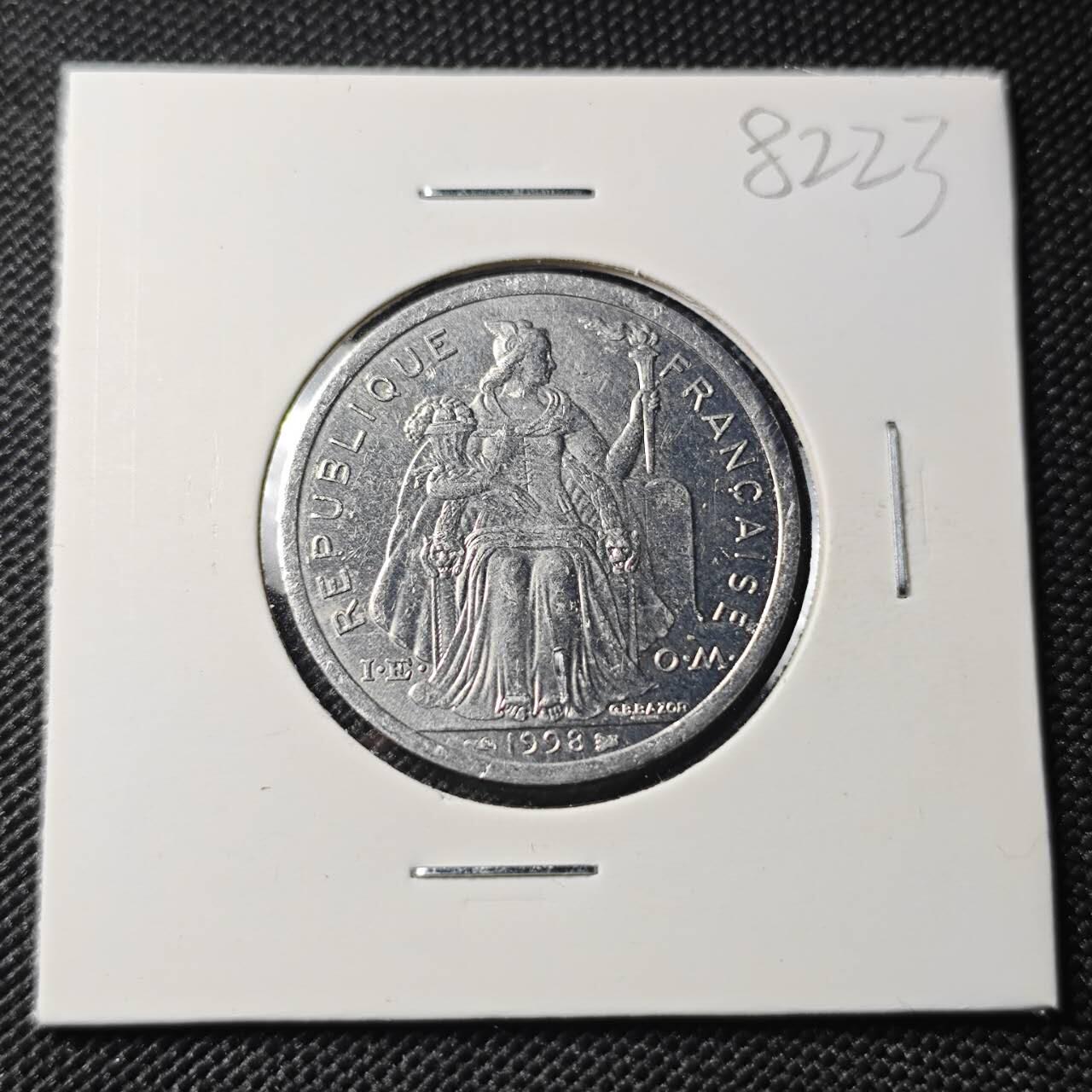 KK钱币收藏小铺 第382期  2月预留时间 周末发货  1998新喀里多尼亚2法郎