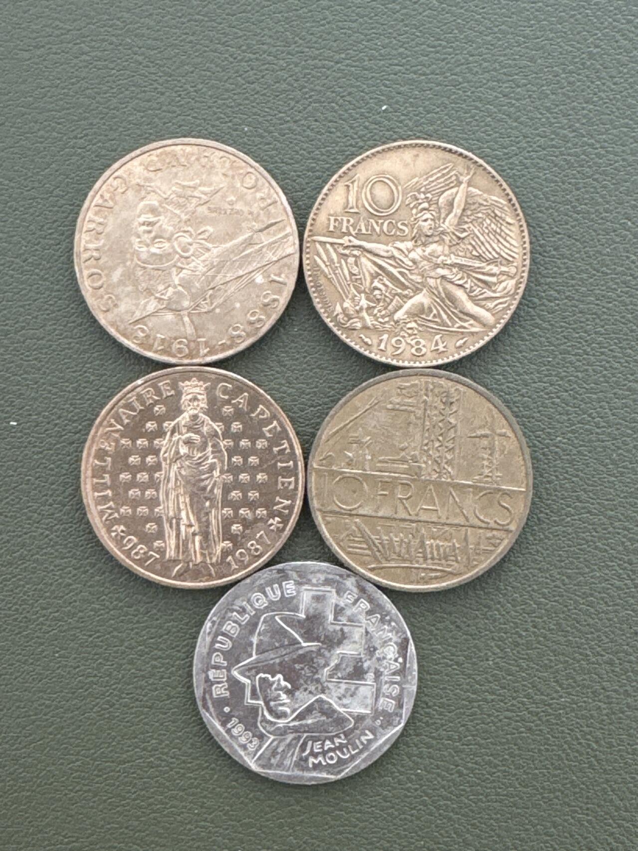 ❤️【币观天下】❤️ 第335期钱币拍卖- 2025.12.19周五晚上6点半场-长期征集拍品 法国早期纪念币5枚一组