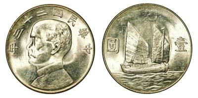 中贸圣佳2025年秋季拍卖会 众妙 - 民国二十三年（1934年） 孙中山像壹圆银币