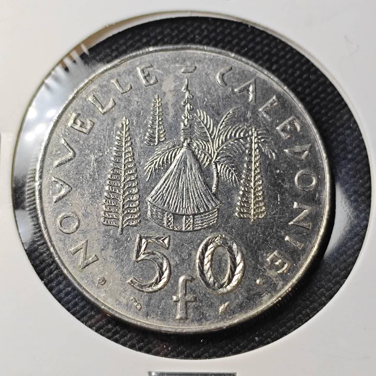 KK钱币收藏小铺 第382期  2月预留时间 周末发货 1987新喀里多尼亚50法郎