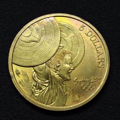 【全场包邮】纯粹捡漏拍486场（免费代拍第23场） - 澳大利亚2000年5元悉尼奥运会举重纪念币