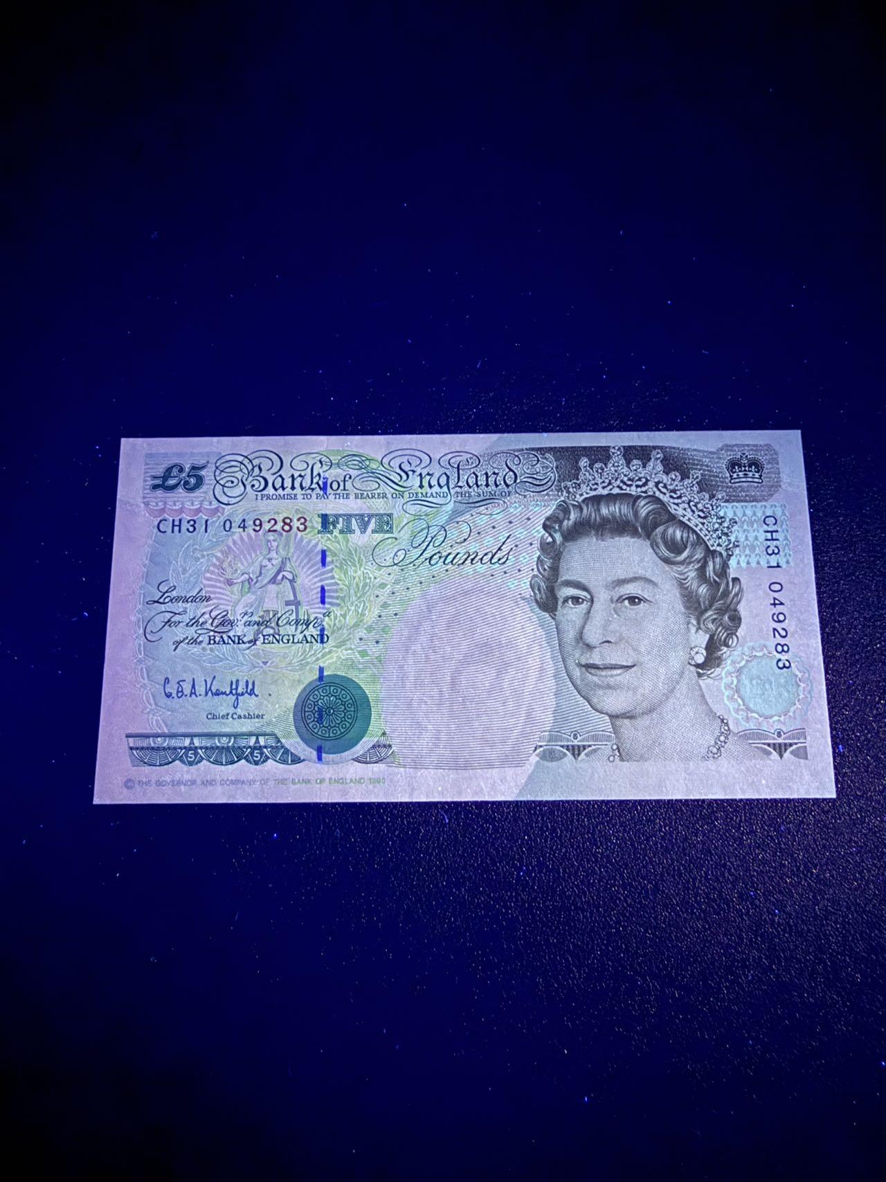 第14期 库存低价起拍 英国E序 5镑 全新unc- 283