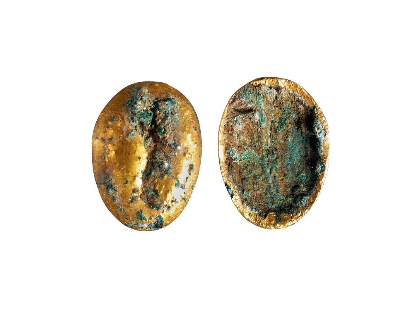 中贸圣佳2025年秋季拍卖会 争辉 中国历代古钱 春秋—战国 大型包金铜贝 28.3*7.1mm