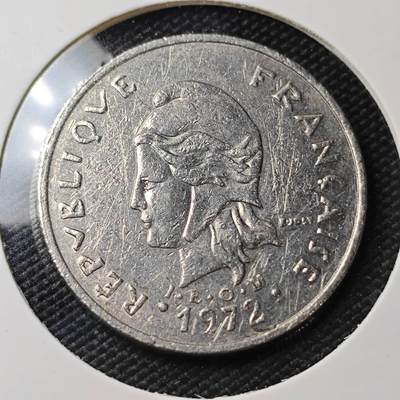KK钱币收藏小铺 第382期  2月预留时间 周末发货 -  1972新喀里多尼亚20法郎