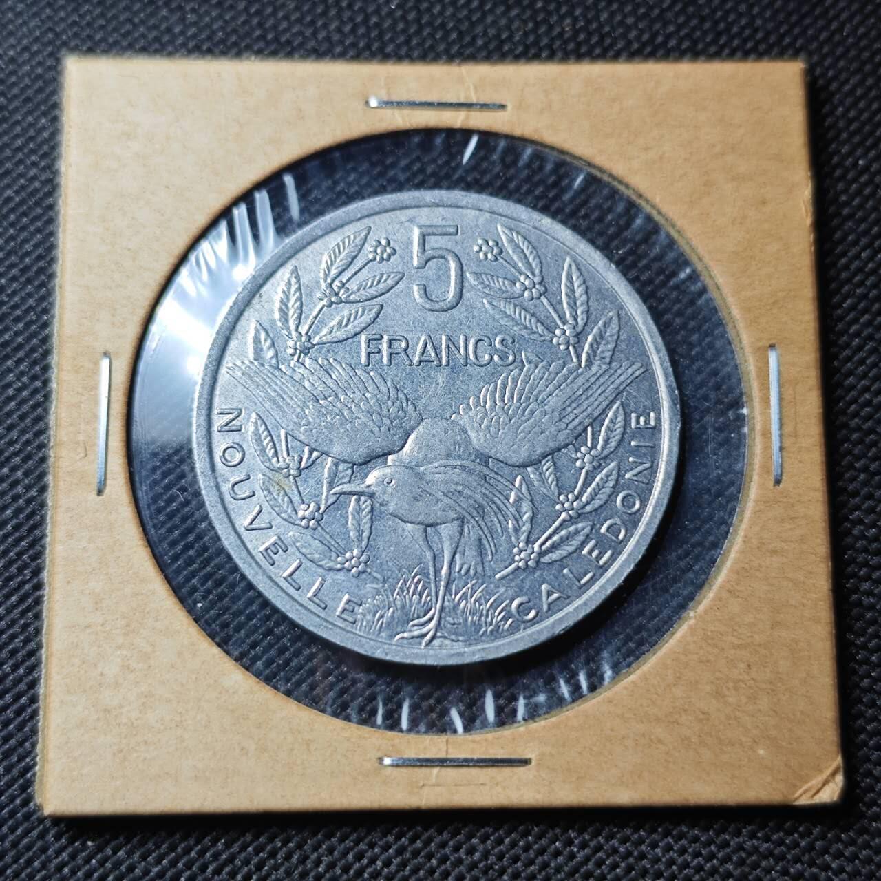 KK钱币收藏小铺 第382期  2月预留时间 周末发货  1989新喀里多尼亚5法郎