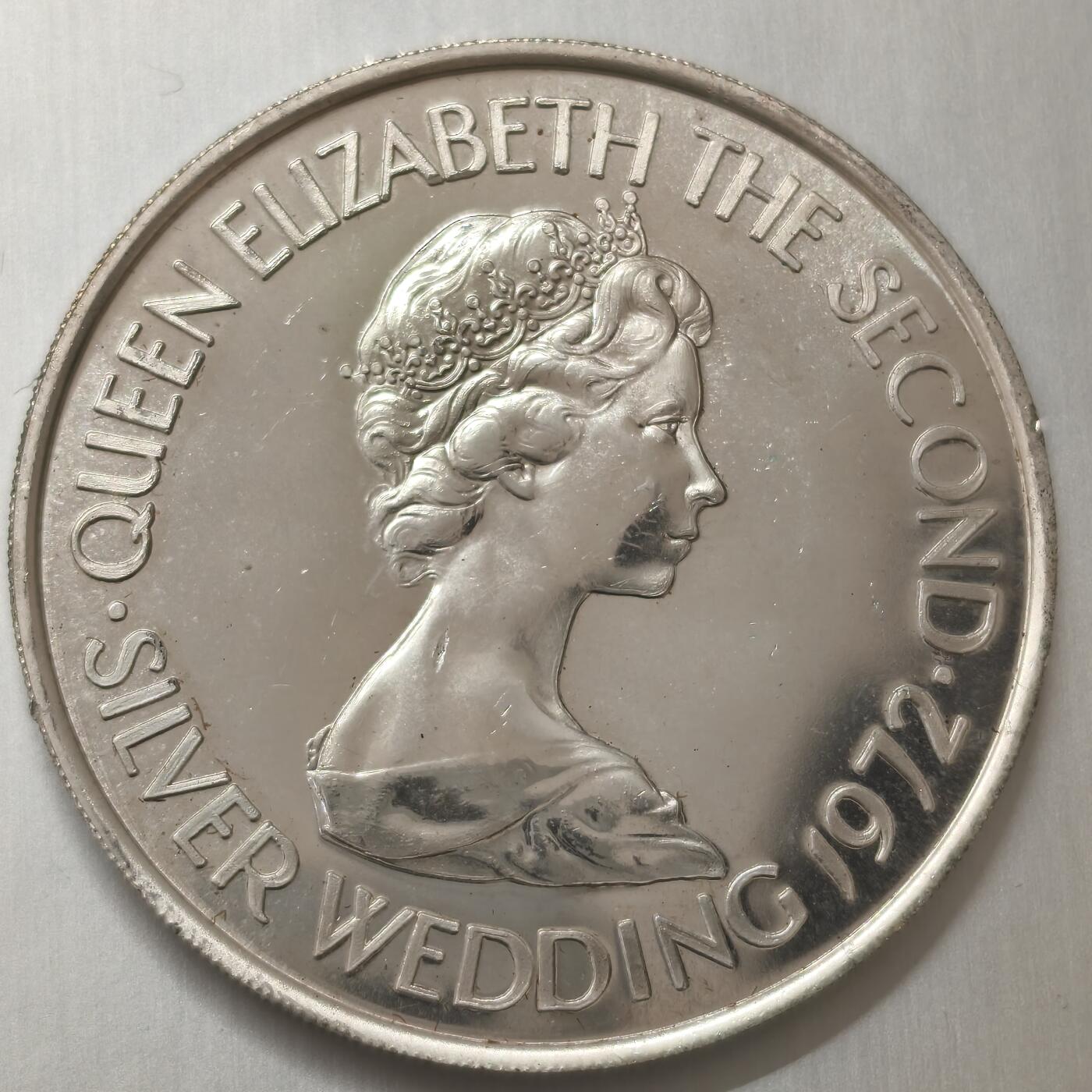 老蟹的宝藏🏴‍☠️ V 泽西岛1972年2镑银币Silver (.925) Weight	21.64 g