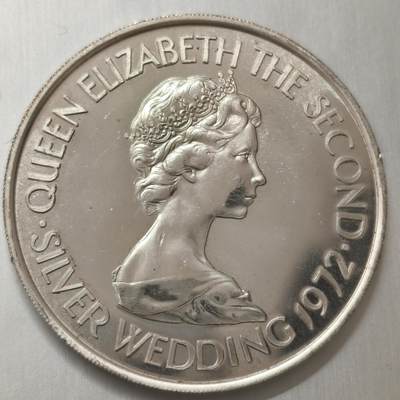 老蟹的宝藏🏴‍☠️ V - 泽西岛1972年2镑银币Silver (.925) Weight	21.64 g