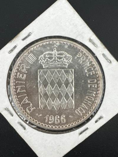 ❤️【币观天下】❤️ 第335期钱币拍卖- 2025.12.19周五晚上6点半场-长期征集拍品 - 摩纳哥1966年10法郎银币