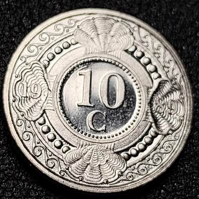 泉币菌-第150场-精品福利场 - 原光极美 荷属安的列斯 1989年10分镍币 袖珍币