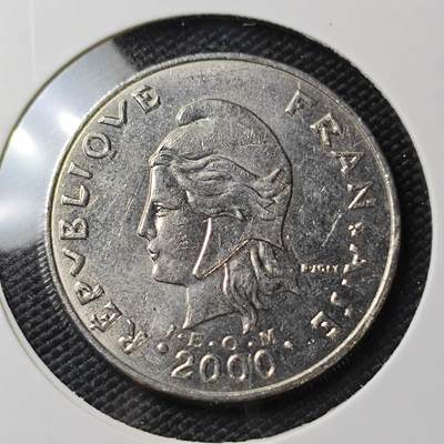 KK钱币收藏小铺 第382期  2月预留时间 周末发货 - 2000新喀里多尼亚20法郎