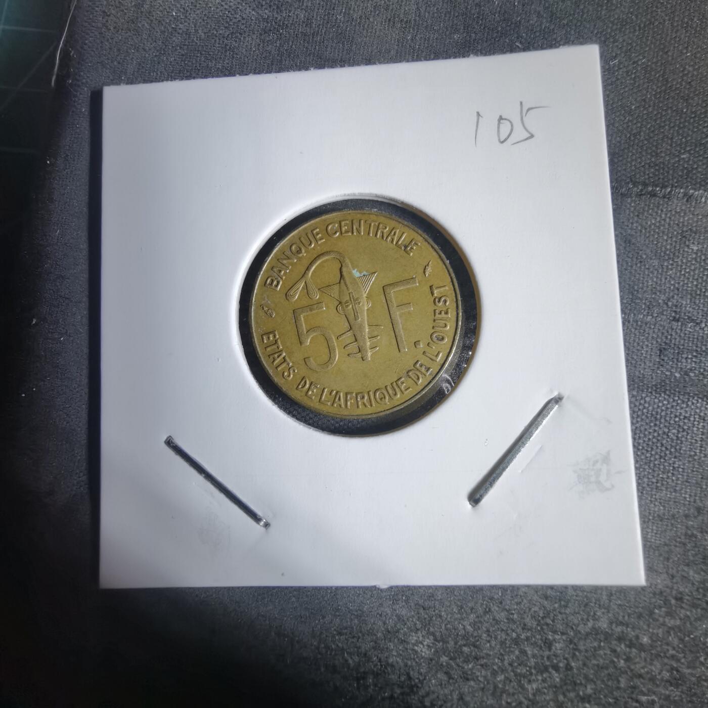 沼泽如烟--第937场 西非1989年5法郎