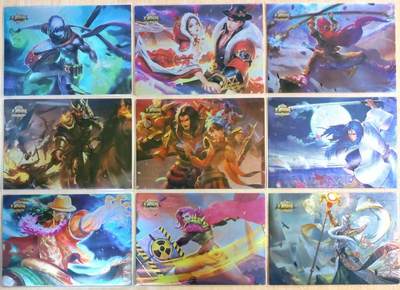 龙虎卡牌-六八场（无佣金，周六结拍，欢迎送拍） - 粗闪9张 王者荣耀 经典皮肤第五辑 一套