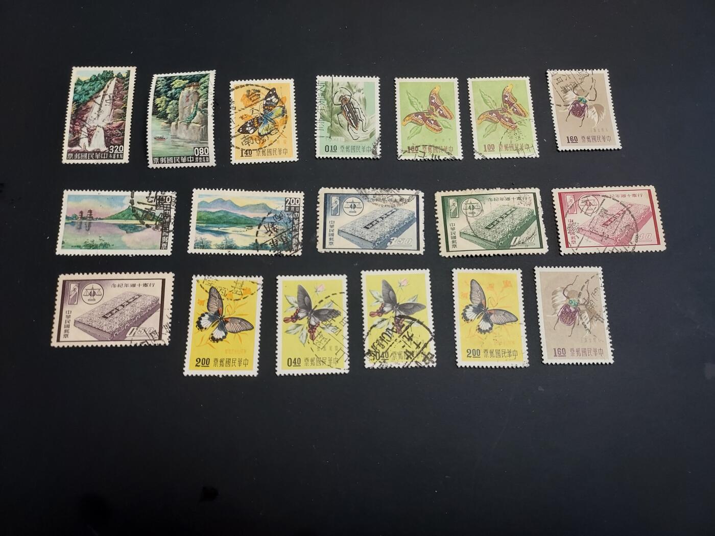 博彦收藏  TM 12月20日 8点 邮票专场 全场包邮 台湾省 旧票一组 个别瑕疵，大部分上品