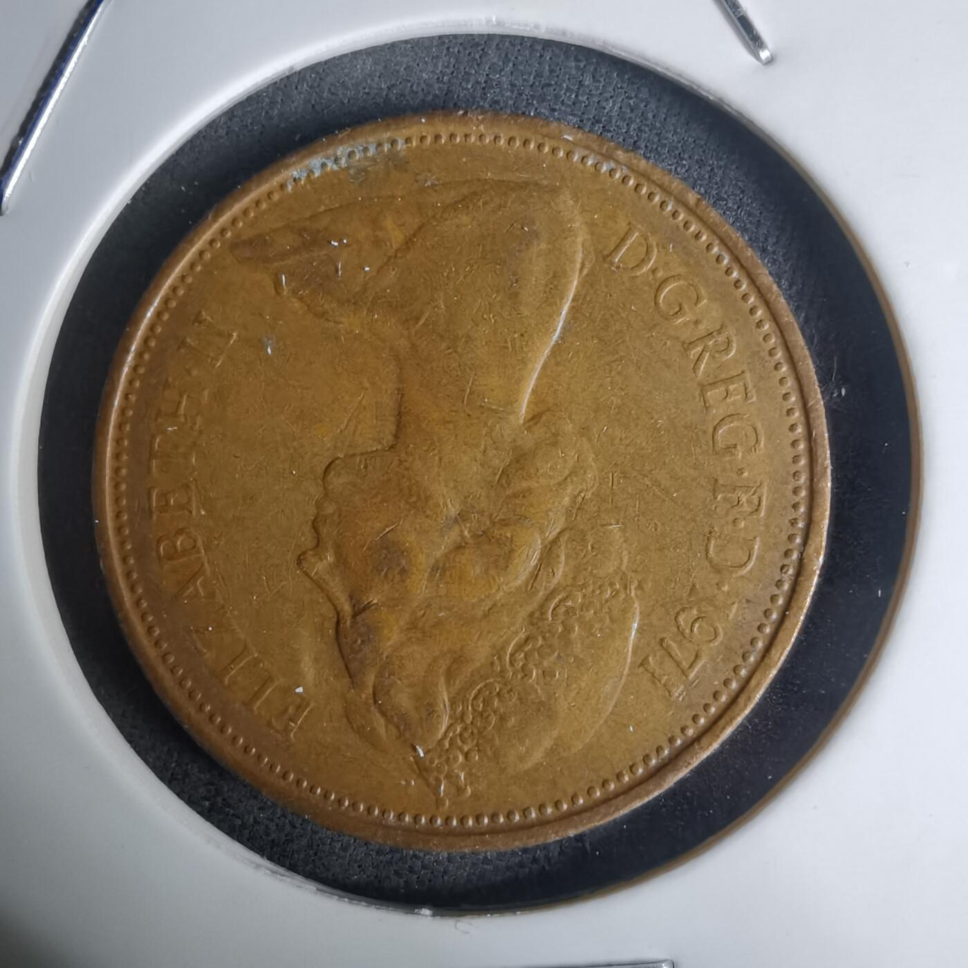 沼泽如烟--第936场 英国1971年2便士