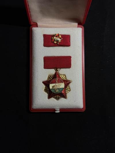 欢庆元旦！戎马世界章牌大赏第109期元旦大拍 - 匈牙利金级工会奖章，盒略齐全