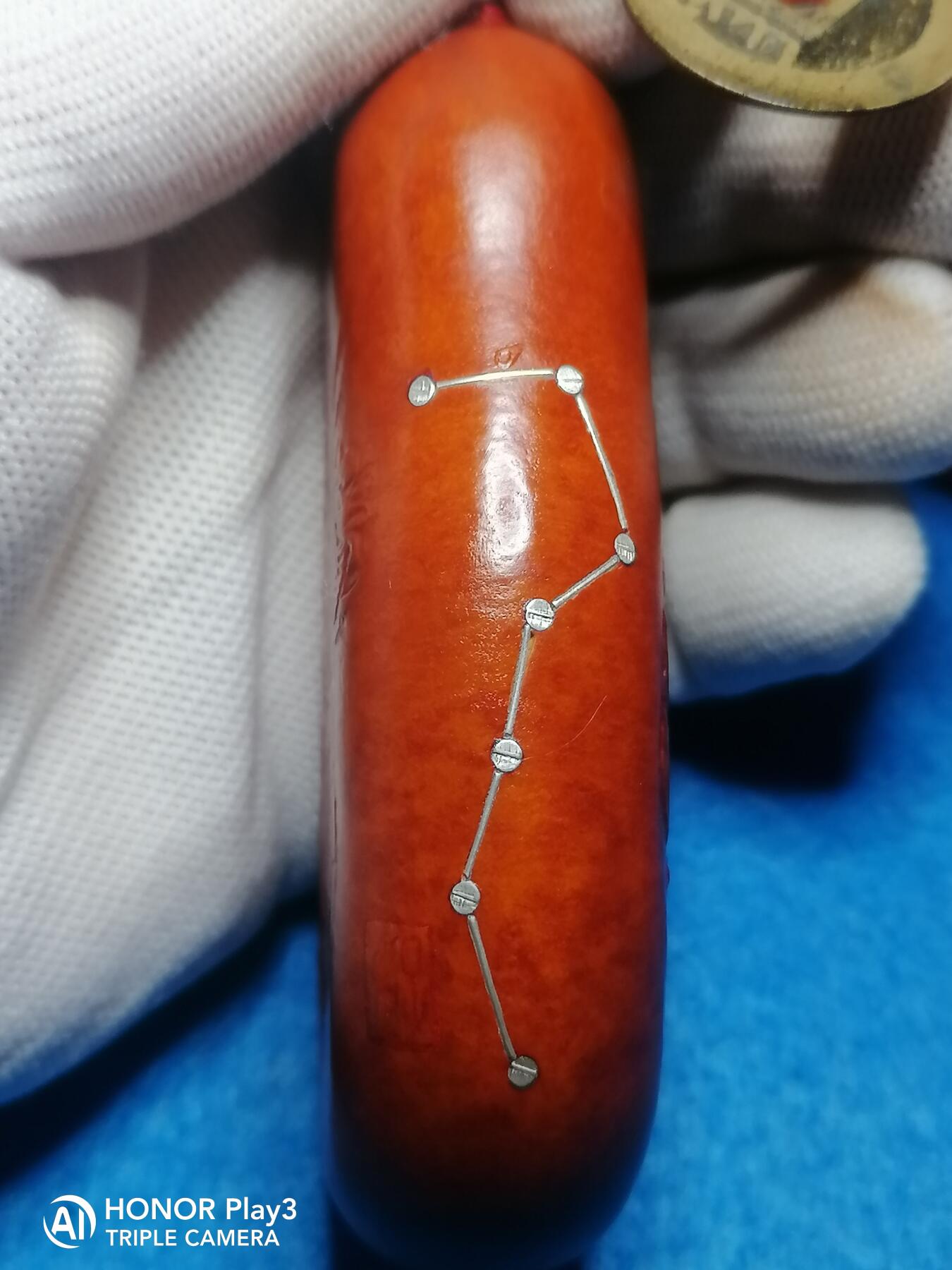 纯手工压花钟馗北斗龙葫芦把件