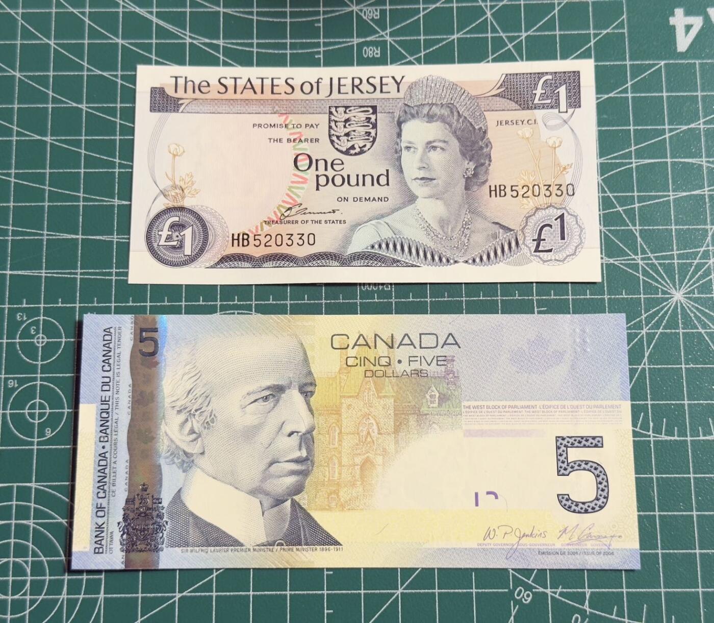 【礼羽收藏】🌏世界钱币拍卖第116期 泽西加拿大小面值两张无4.7尾8unc品相