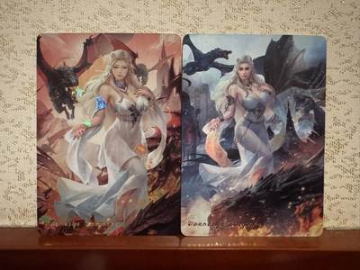 月落卡牌之特卡第1期-美女艺术卡专场 - 燎原 玲姐  权力的游戏  龙妈三连卡  彩闪工艺