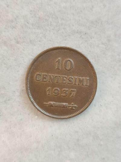 G&W世界散币，银币处理专场（第39场） - 圣马力诺1937年10分 