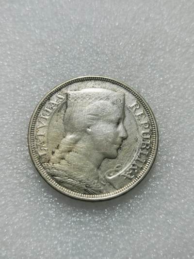 天下钱庄专场欢迎参拍 - 拉脱维亚5拉特银币