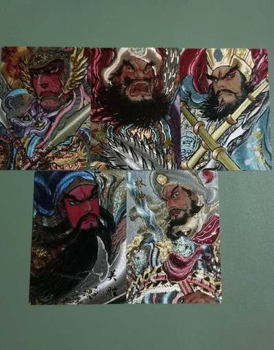 光影卡牌第27期，各家亲签，各家套卡，持续收拍品 - 昆仑万象权迎东水浒五虎粗闪5张