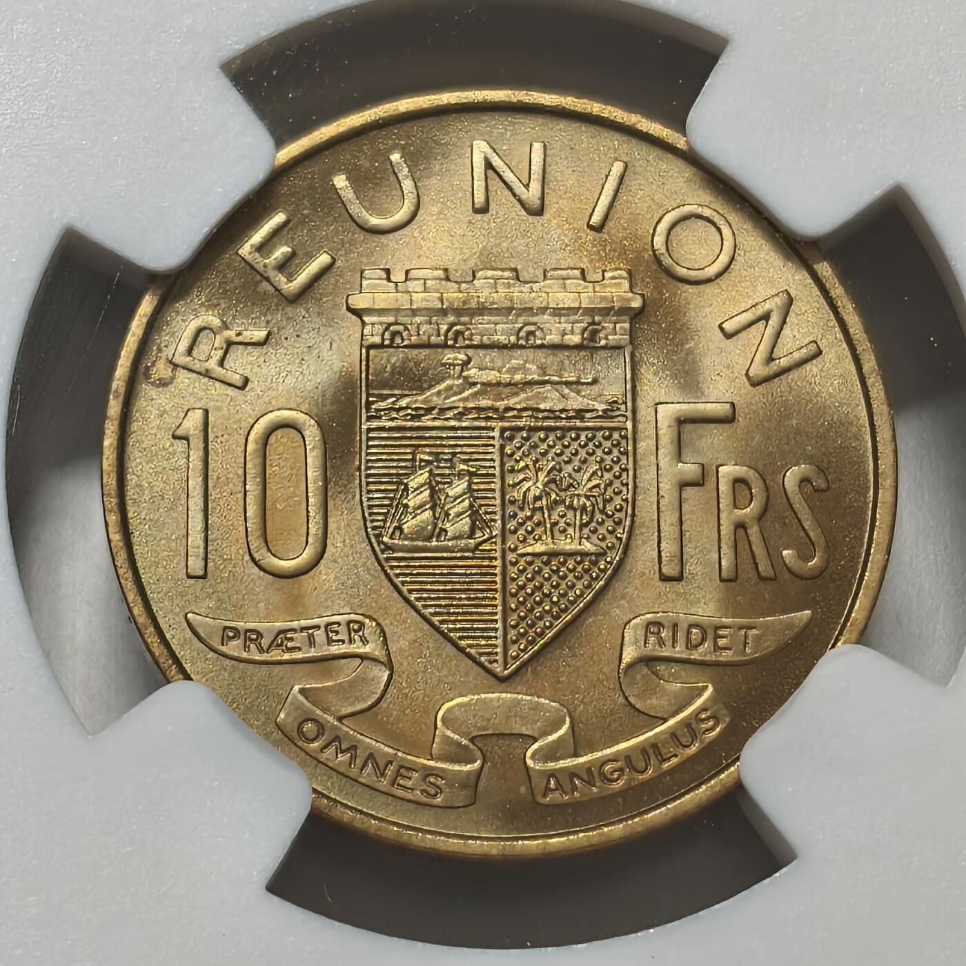 老蟹的宝藏🏴‍☠️ V NGC MS66 法属留尼旺1955年10法郎样币