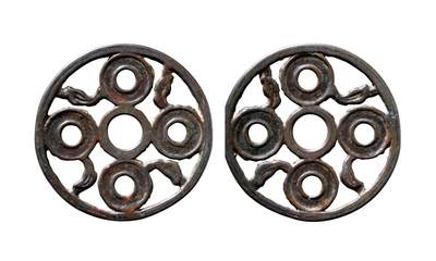 中贸圣佳2025年秋季拍卖会 争辉 中国历代古钱 - 宋 四圆花叶镂空花钱 62.4*2.8mm