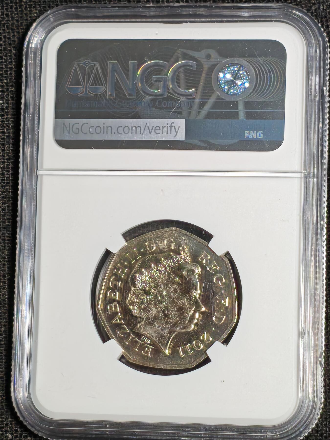 刘世昌艺术品销售中心～虎踞龙蟠*金杨在线联拍群第512期 英国2011年“奥运会～拳击”纪念币（NGC  MS65DPL  串号：6415595-035）1枚，原册。