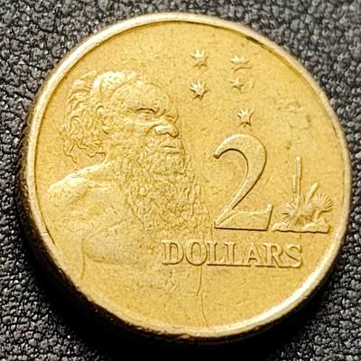 泉币菌-第148场-精品福利场 - 高币值 澳大利亚1988年2澳元 铝青铜币 伊丽莎白二世 土著长者 21MM 